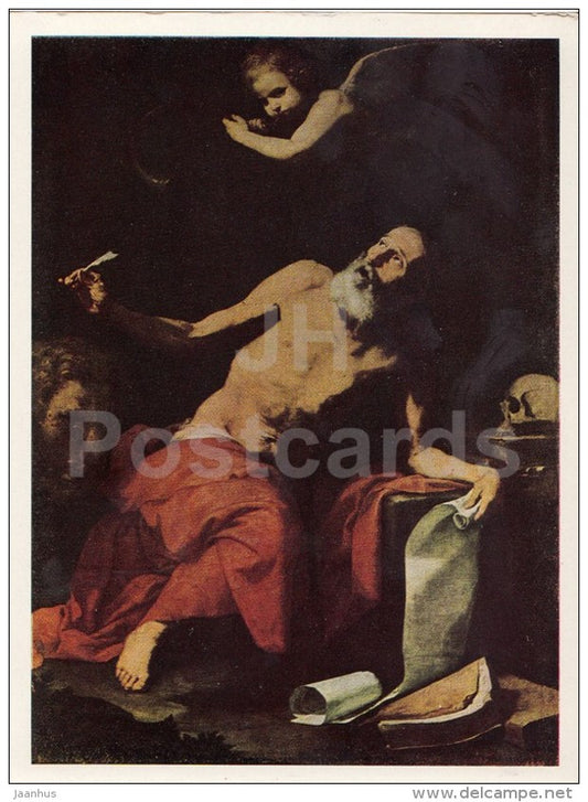 painting by Jusepe de Ribera - St. Hieronymus listens to sound of trumpet - Spanish Art - 1963 - Russia USSR - unused - JH Postcards