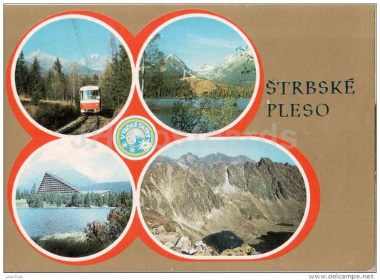 Strbske Pleso - Tatra tram - hotel Patria - Vysoke Tatry - High Tatras - Czechoslovakia - Slovakia - unused - JH Postcards