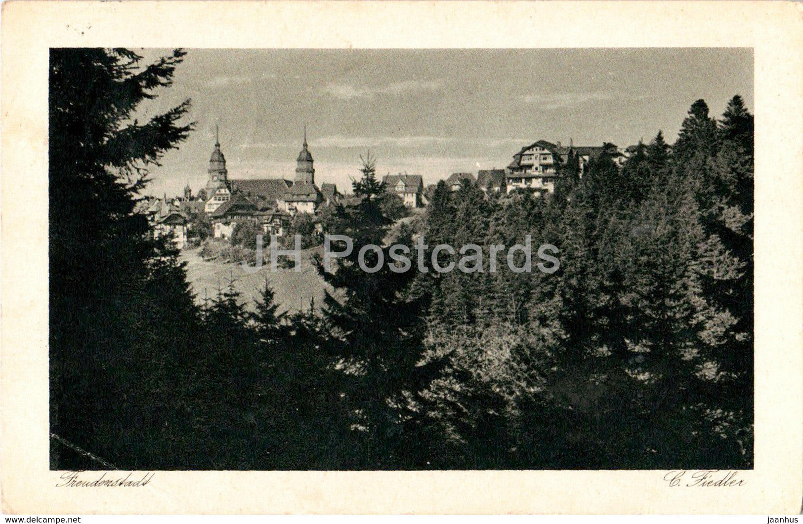 Freudenstadt - 740 m - old postcard - 1929 - Germany - used - JH Postcards