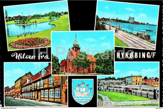 Nykobing - Falster - multiview - 1392/6 - Denmark - unused - JH Postcards