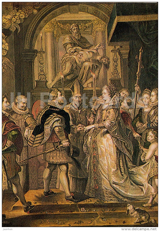 Wedding of Marie de Medici in Florence - Mirbach´s Palace - art - Slovakia - unused - JH Postcards