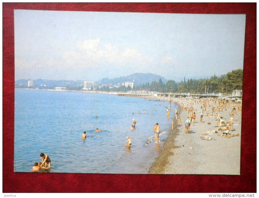 City Beach - Sukhumi - Abkhazia - 1983 - Georgia USSR - unused - JH Postcards