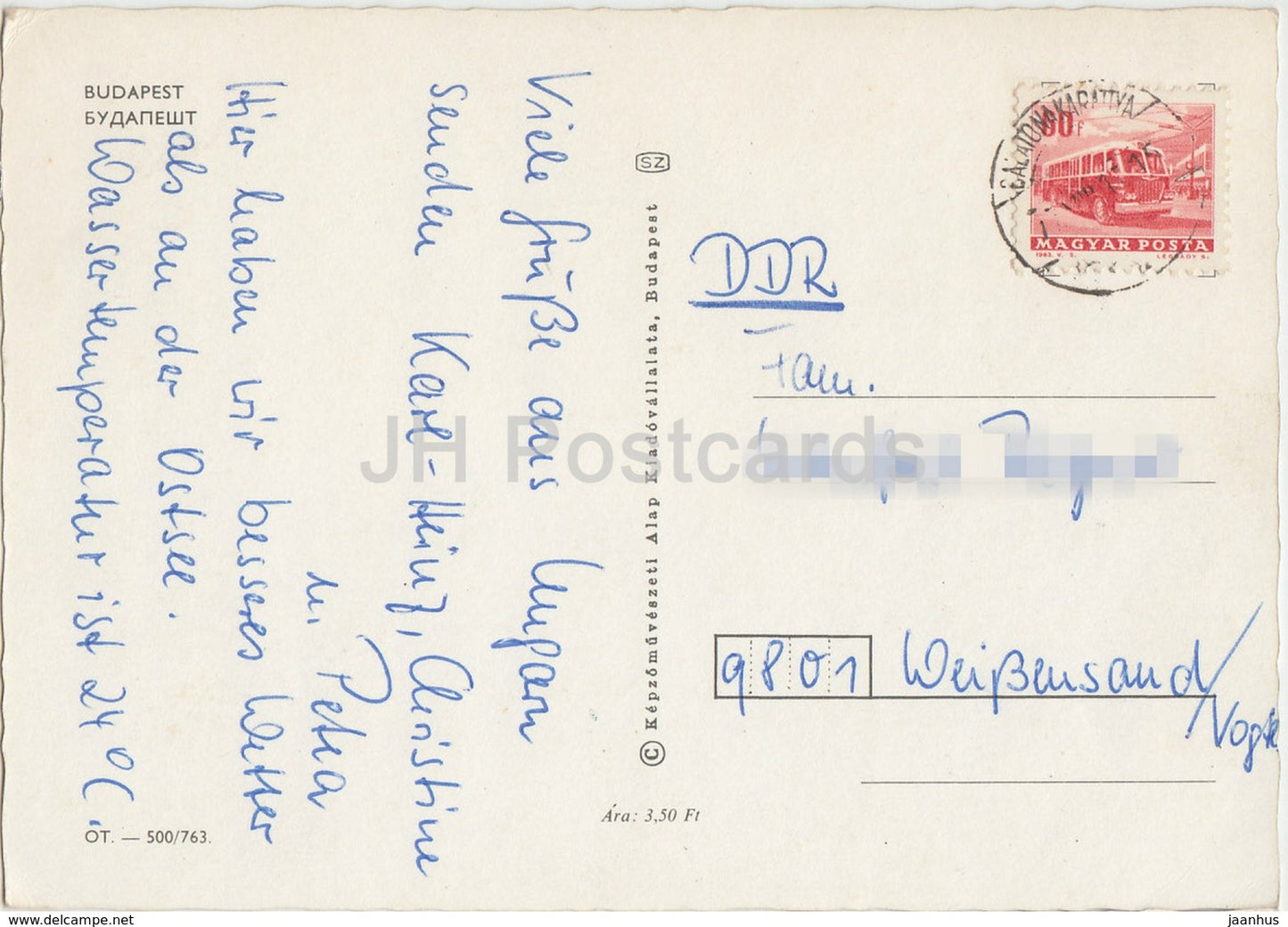 Budapest - pont - architecture - monument - parlement - multiview - 1977 - Hongrie - utilisé