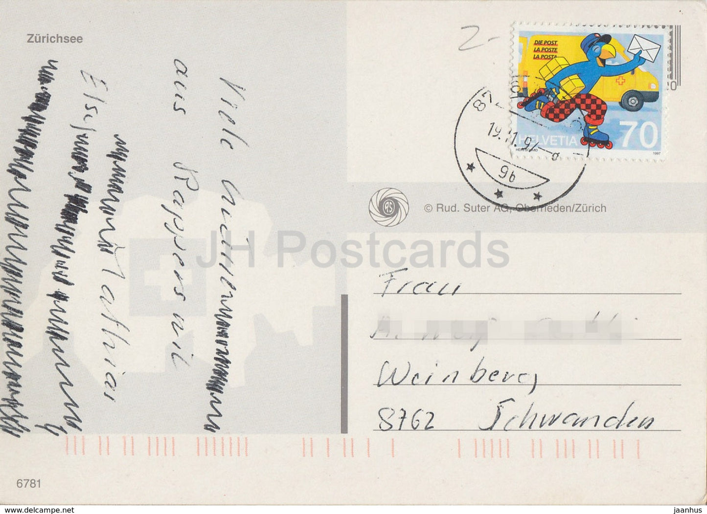 Zurichsee - Rapperswil - Meilen - ferry - Horgen - 1997 - Switzerland - used