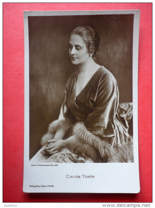 Carola Toelle - german movie actress - film - 471/1 - Verlag Ross Berlin S.W. 68 - old postcard - Germany - unused - JH Postcards