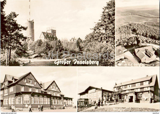 Grosser Inselsberg - HO Hotel - Blick auf den Rennsteig - Berggasthof - old postcard - 1968 - Germany DDR - used - JH Postcards
