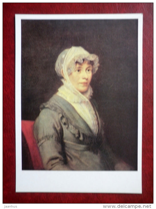 painting by Orest Kiprensky , Portrait of Catherine Petrovna Rostopchina , 1809 - russian art - unused - JH Postcards