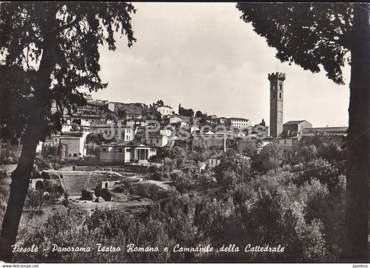 Fiesole - Panorama Teatro Romano e Campanile della Cattedrale - View of the roman theatre - Italy - used - JH Postcards
