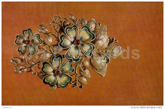 Brooch - silver - Russian and Soviet Jewellery - 1984 - Russia USSR - unused - JH Postcards