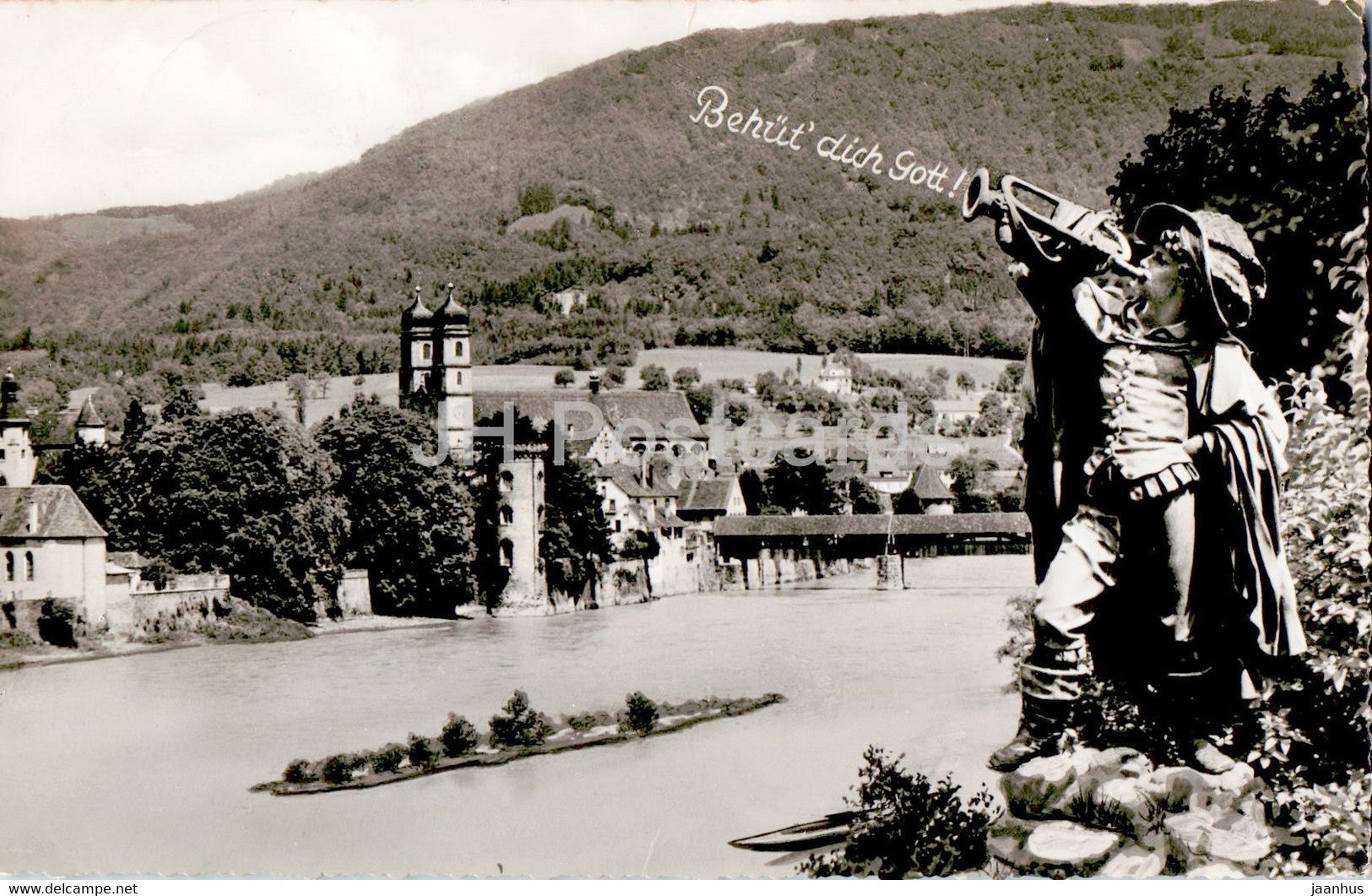 Sackingen am Hochrhein - old postcard - 1957 - Germany - used - JH Postcards