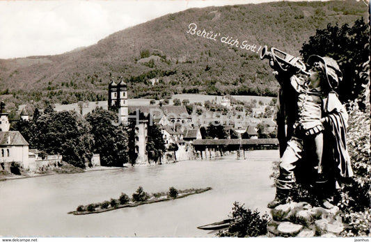 Sackingen am Hochrhein - old postcard - 1957 - Germany - used - JH Postcards