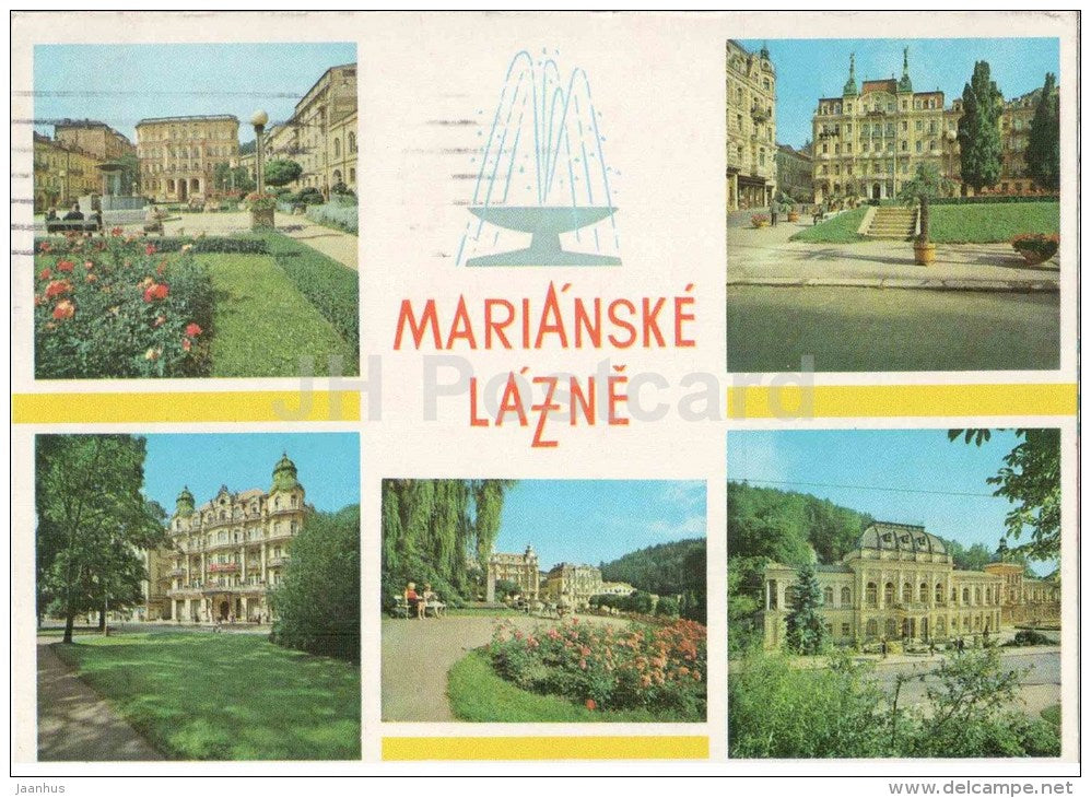 Marianske Lazne - Marienbad - spa - architecture - town views - Czechoslovakia - Czech - used 1968 - JH Postcards