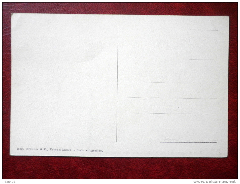 Lago di Como - Salita alla Villa Serbelloni - Bellagio - 213 - lake - old postcard - Italy - unused - JH Postcards