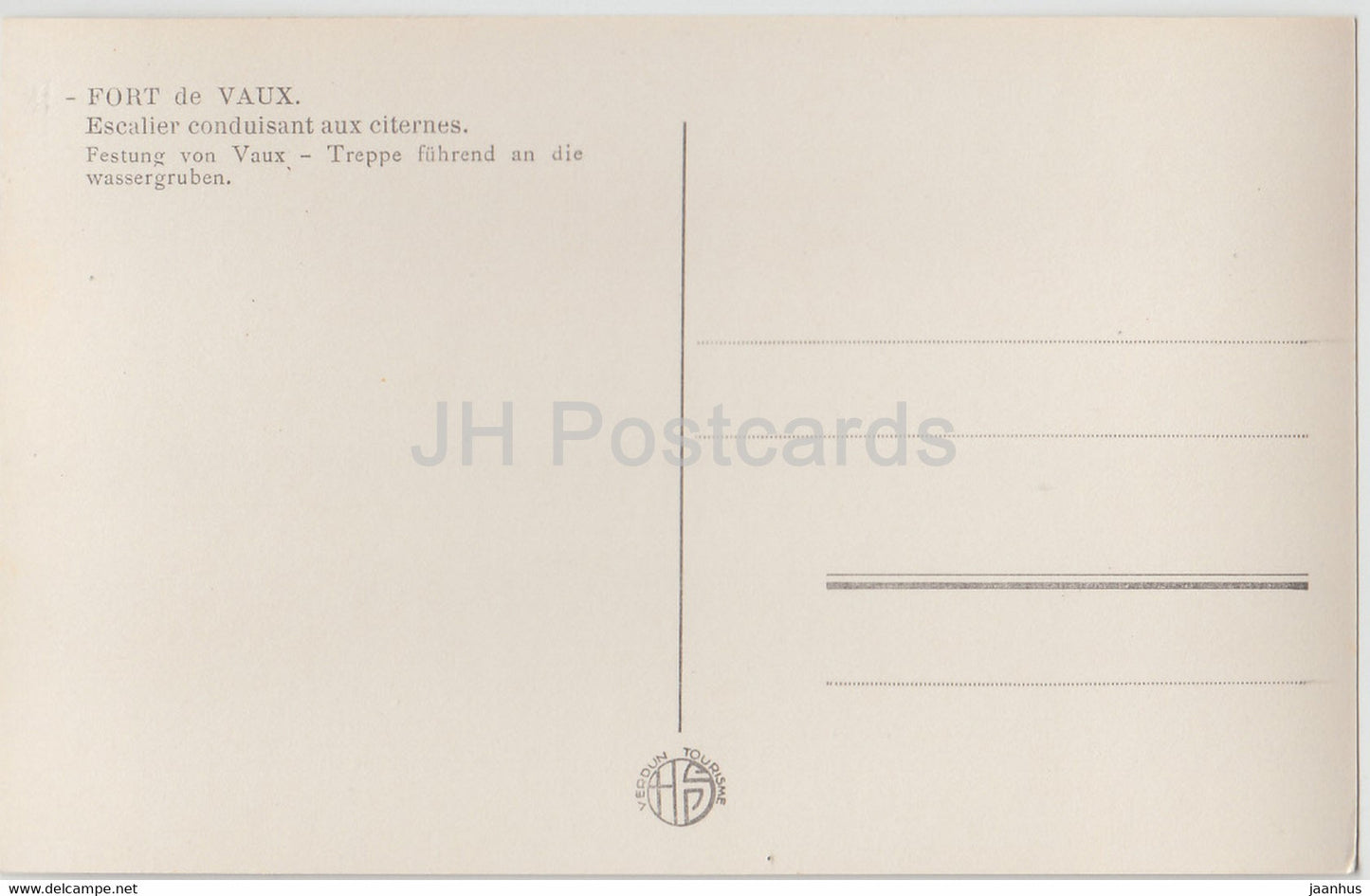 Le Fort de Vaux - Escalier conduisant aux citernes - military - WWI - 192 - old postcard - France - unused