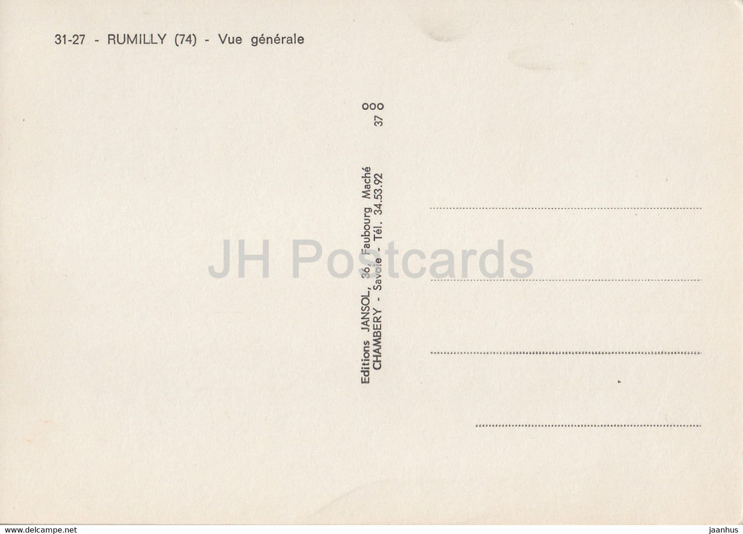 Rumilly - Vue Générale - France - inutilisé