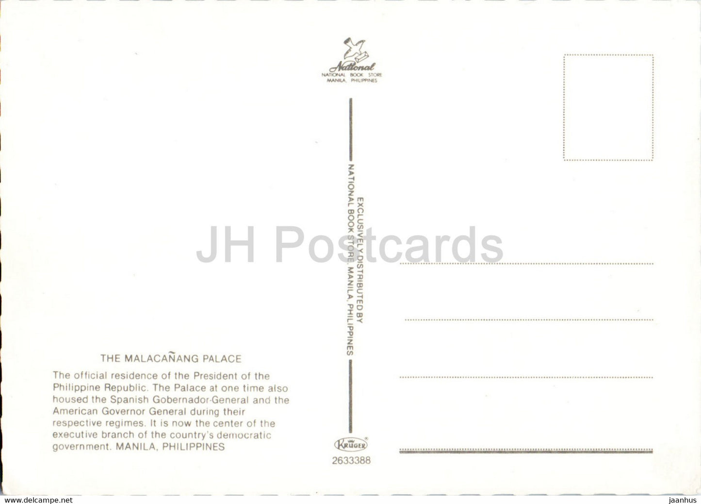 The Malacanang Palace - Manila - Philippines - unused