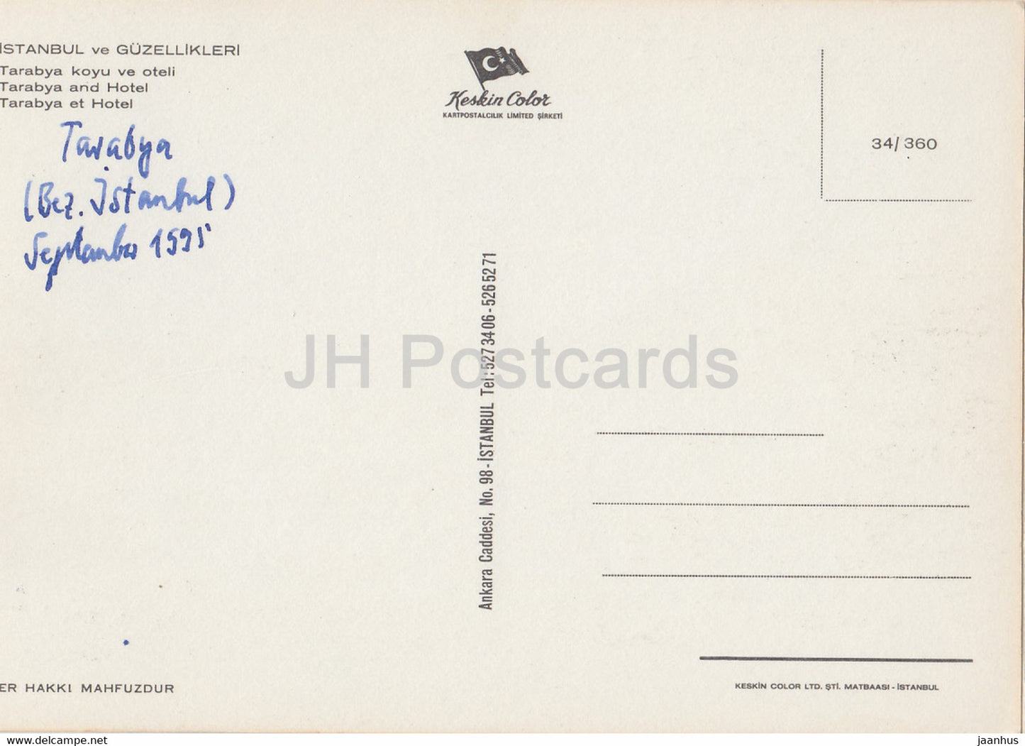 Istanbul - Tarabya and Hotel - boat - 1995 - Turkey - used