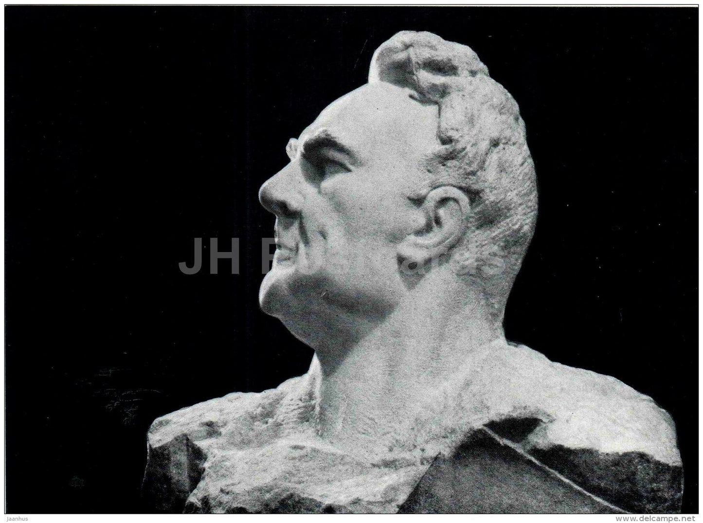 sculpture by S. Konenkov - Russian opera singer Feodor Chaliapin , 1930 - russian art - 1965 - Russia USSR - unused - JH Postcards