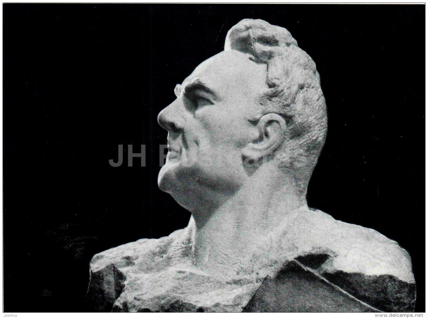 sculpture by S. Konenkov - Russian opera singer Feodor Chaliapin , 1930 - russian art - 1965 - Russia USSR - unused - JH Postcards