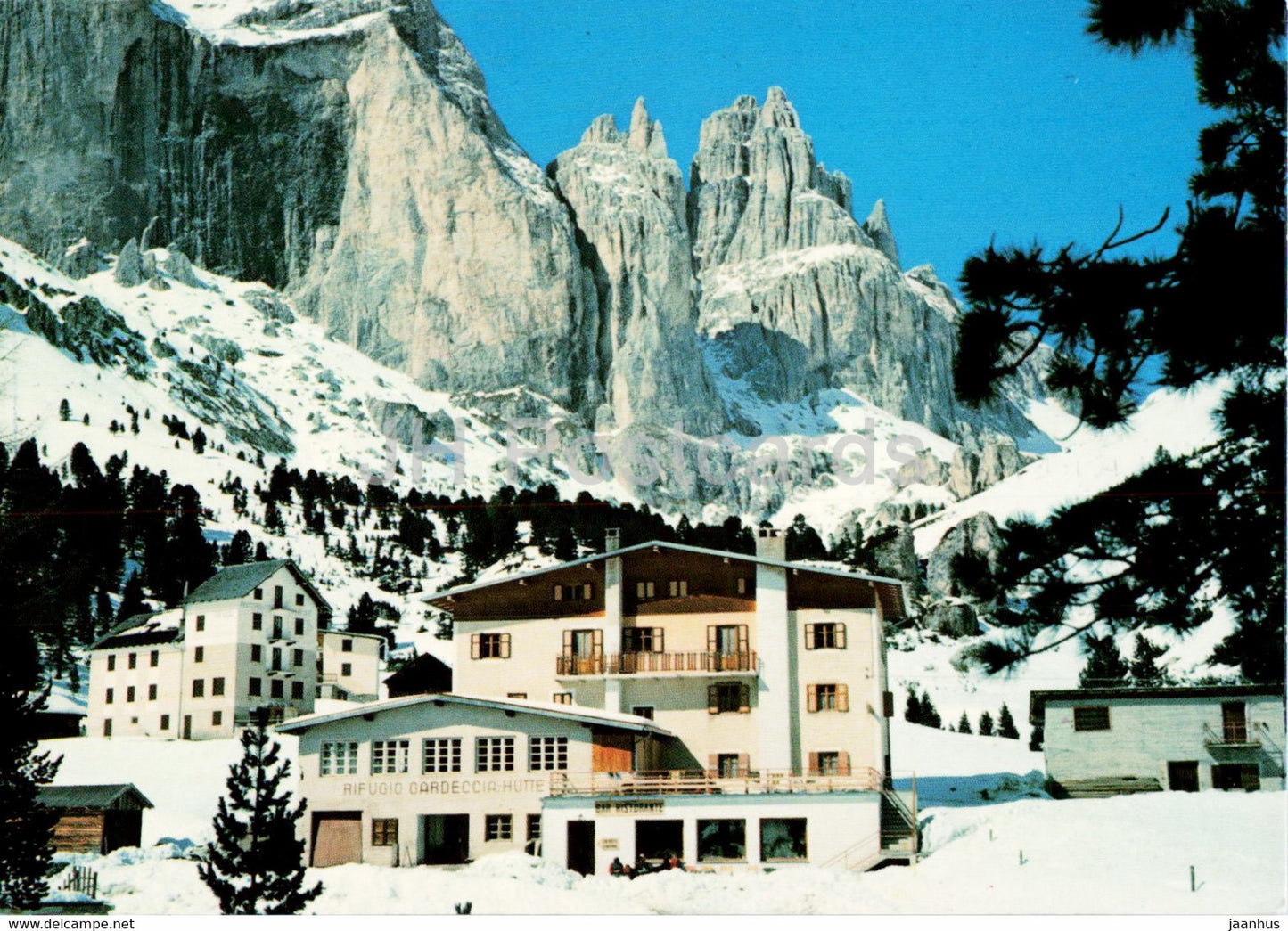 Dolomiti - Gruppo del Catinaccio - Rifugio Gardeccia Hutte 1963 m - Torri del Vajolet - Italy - unused - JH Postcards