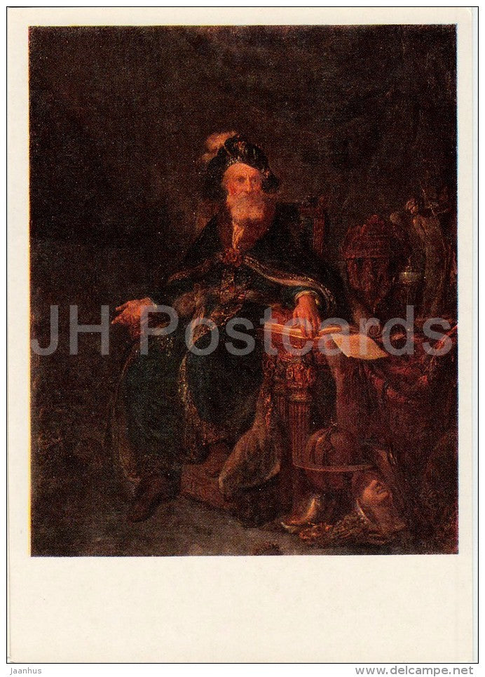 painting by Johann Eleazar Zeissig (Schenau) - The Scientist , 1773 - German art - 1980 - Russia USSR - unused - JH Postcards