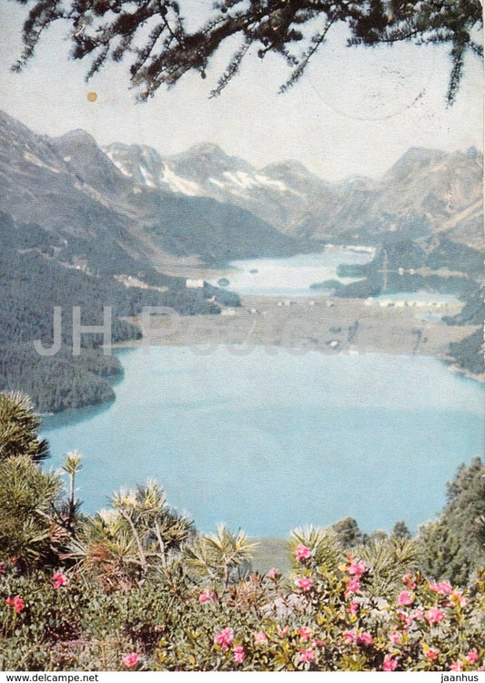 Blick auf die Seenplatte des Oberengadin - 1964 - Switzerland - used - JH Postcards