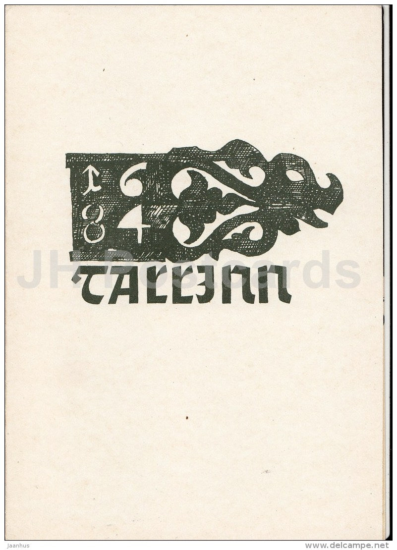 Tallinn tags and weather vanes - Vana Toomas - 1970 - Estonia USSR - unused - JH Postcards