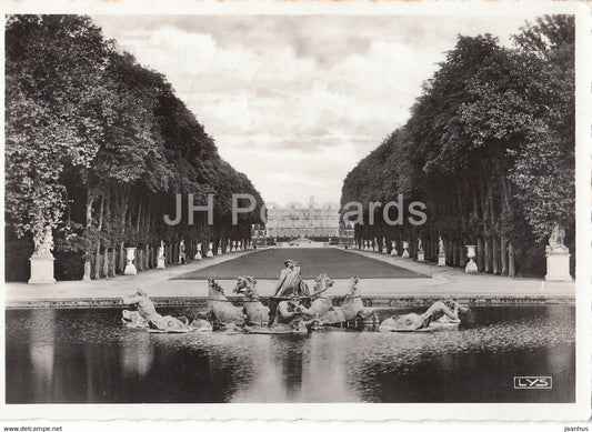 Versailles - Allee Royale et Bassin d'Appolon - The Park - Royal Avenue - old postcard - 1948 - France - used - JH Postcards