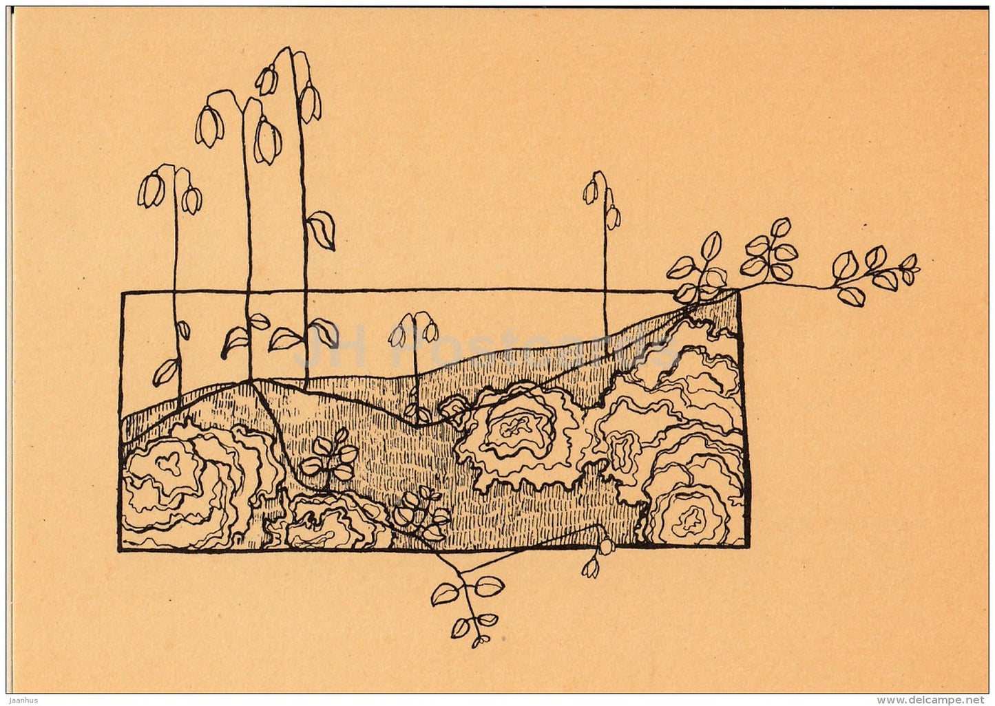 illustration by K. Mägi - Together - Writer Fr. Tuglas Works - 1986 - Estonia USSR - unused - JH Postcards