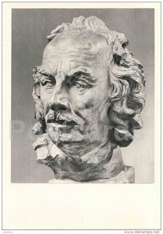 sculpture by Lorenzo Bernini - self-portrait - italian art - unused - JH Postcards