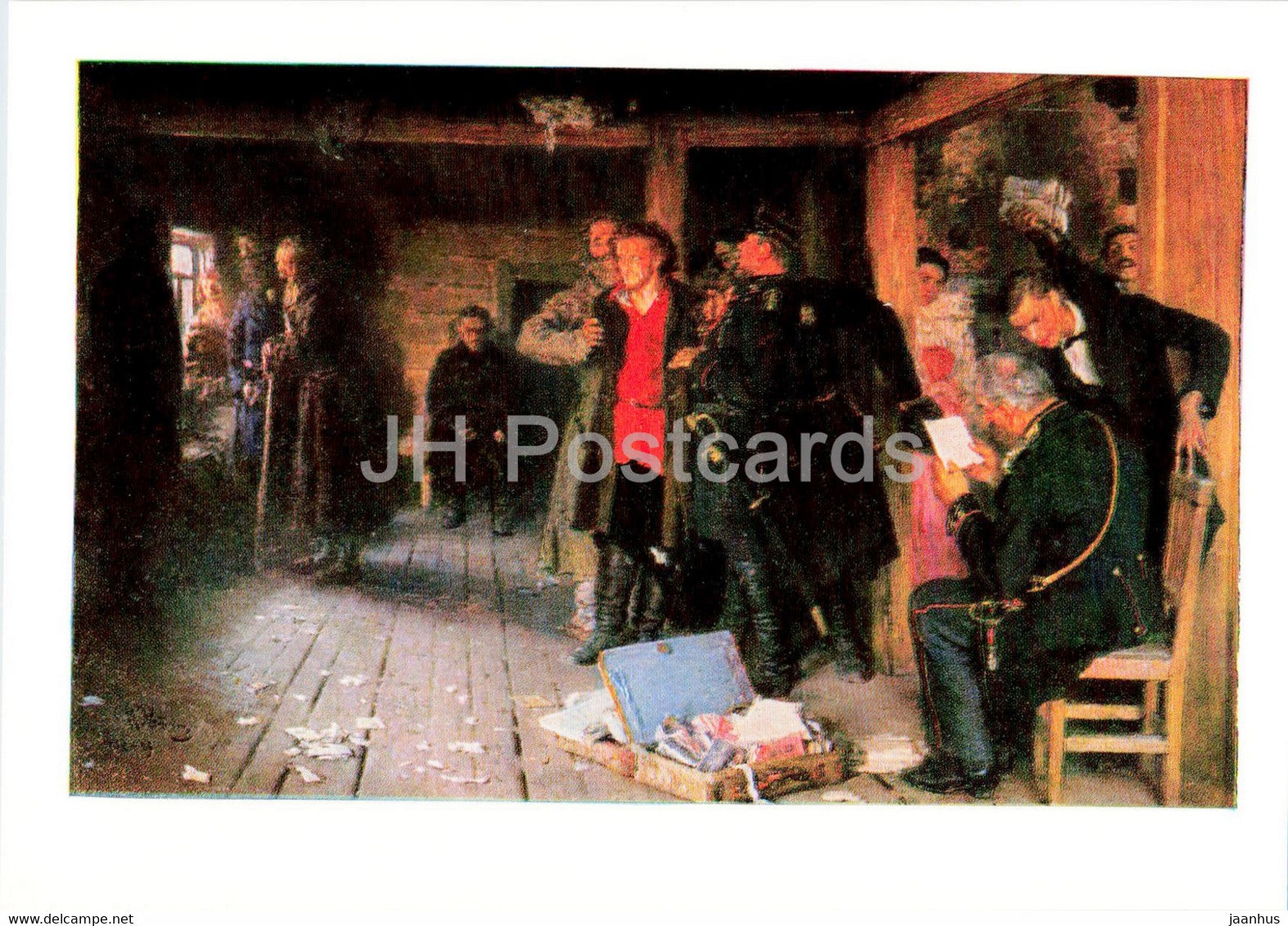 painting by Ilya Repin - Arrest of a Propagandist - Russian art - 1985 - Russia USSR - unused - JH Postcards