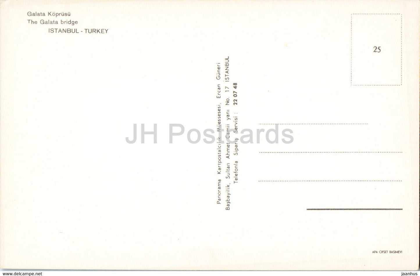 Istanbul - The Galata Bridge - 25 - Turkey - unused
