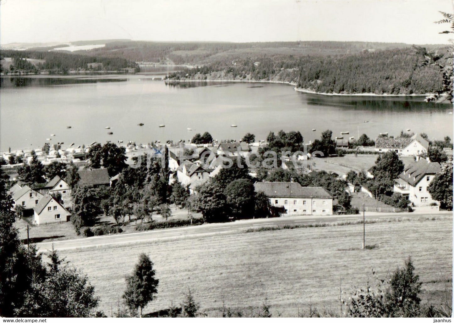 Am Stausee der Bleiloch Saaletalsperre - Kloster - old postcard - Germany DDR - used - JH Postcards
