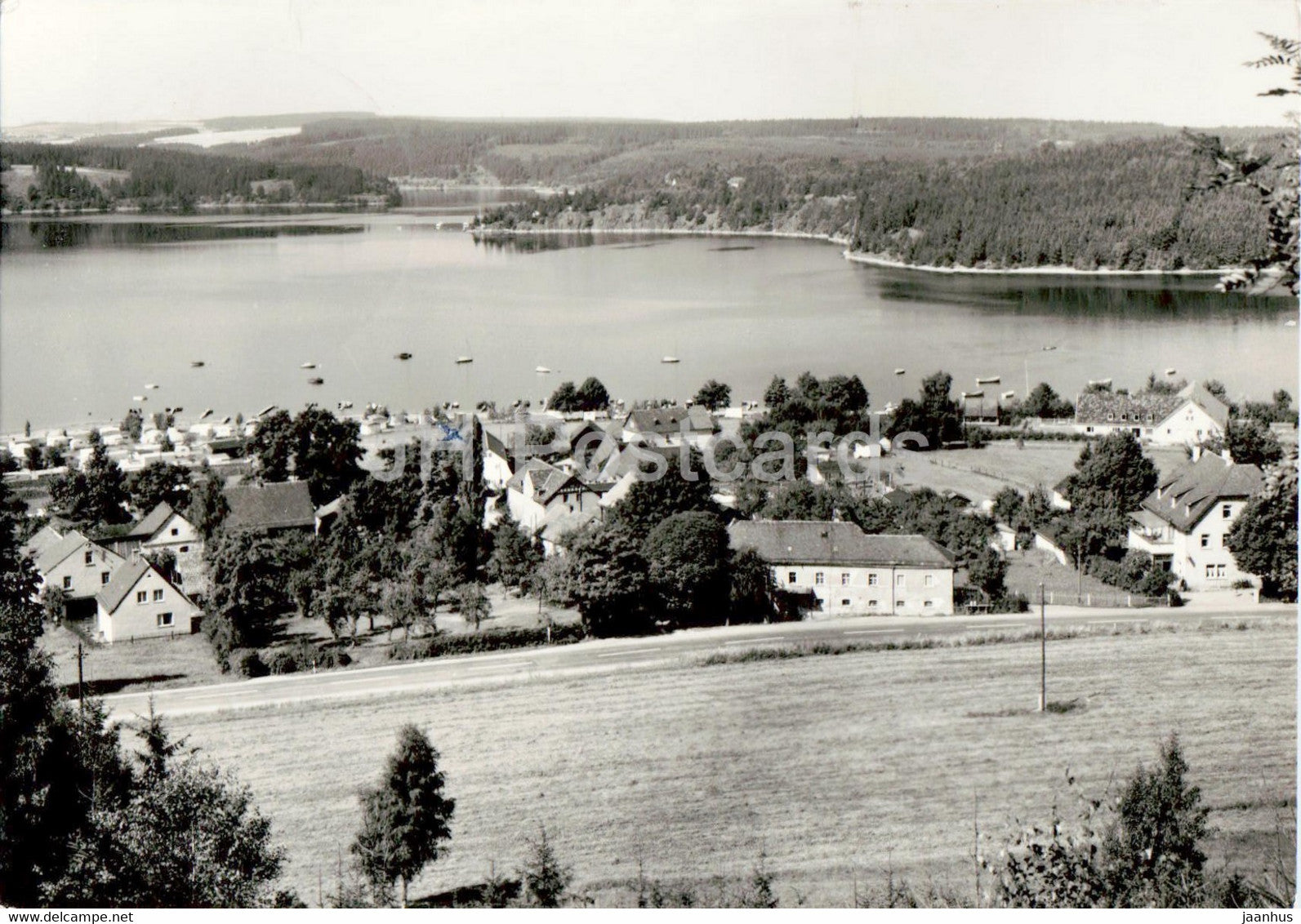 Am Stausee der Bleiloch Saaletalsperre - Kloster - old postcard - Germany DDR - used - JH Postcards