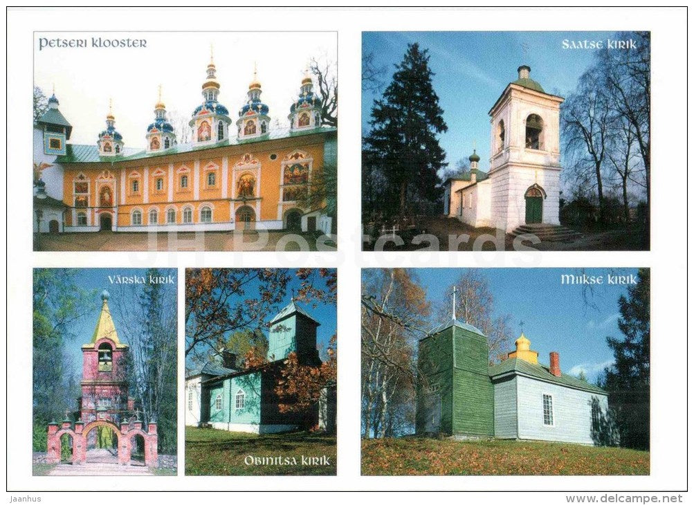 churches of Setoland and Pechory Monastery - Saatse . Varska - Heritage of Setoland - Setumaa - Estonia - unused - JH Postcards