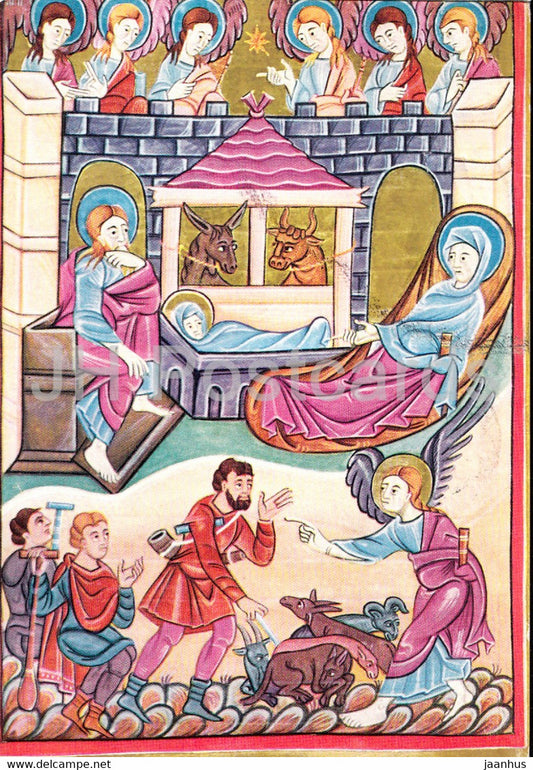 book illustration - Christi geburt - art - germany - used - JH Postcards