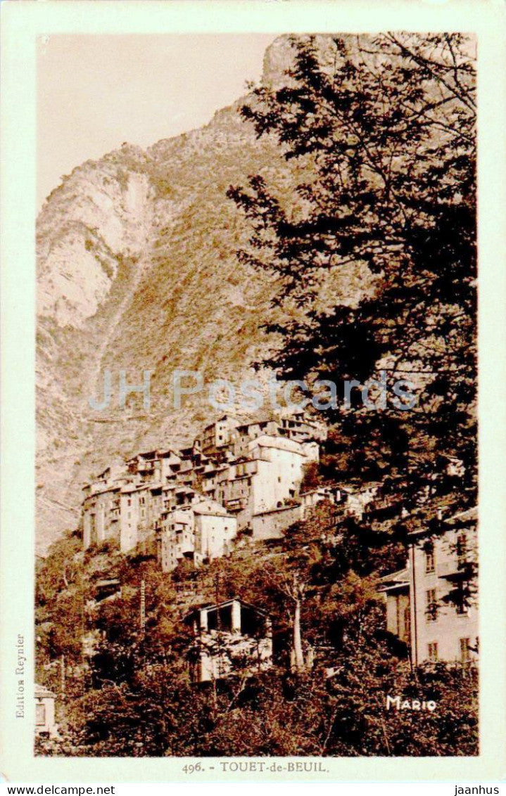 Touet de Beuil - 496 - old postcard - France - unused - JH Postcards