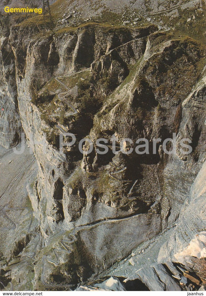 Gemmiweg - Leukerbad - Gemmi - Weg in der Gemmiwand - 50840 - 1976 - Switzerland - used - JH Postcards