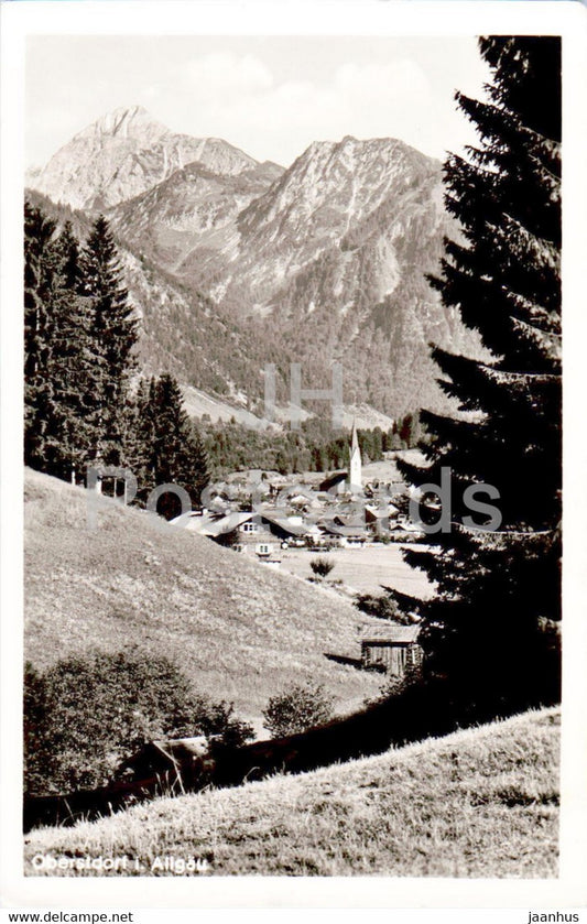 Oberstdorf im Allgau 843 m - Hofats 2260 m - old postcard - Germany - unused - JH Postcards