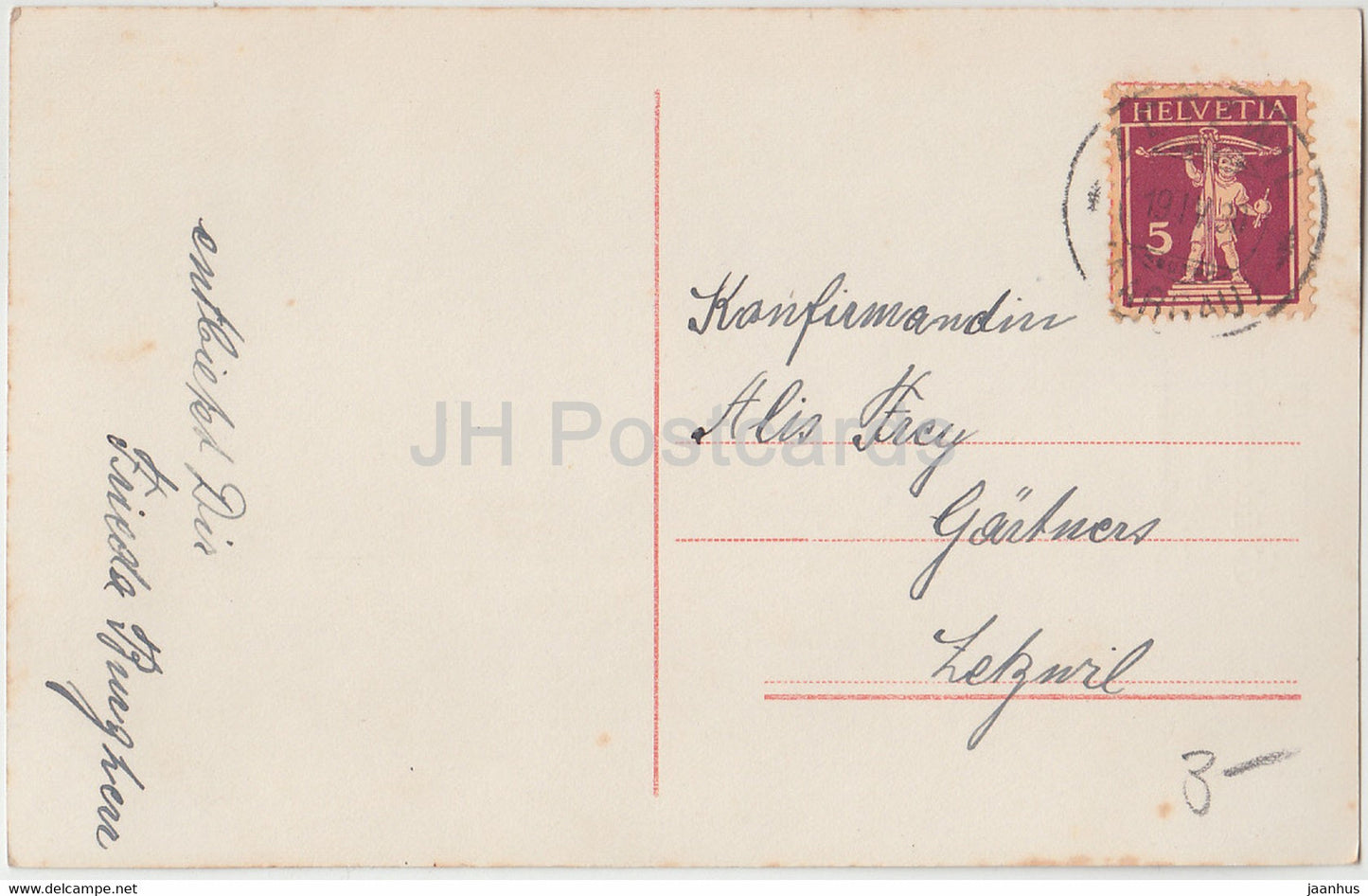 Grußkarte - Herzlichen Glückwunsch zur Konfirmation - Mädchen - 6793/2 - alte Postkarte - 1930 - Deutschland - gebraucht