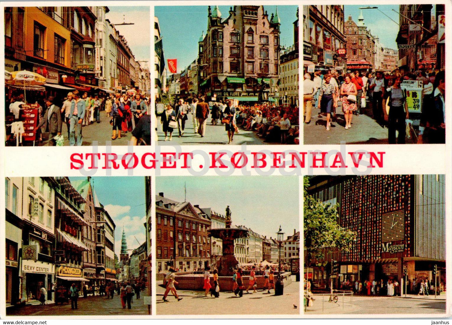 Copenhagen - Kopenhagen - Stroget - Pedestrian street - multiview - 46 - Denmark - unused - JH Postcards