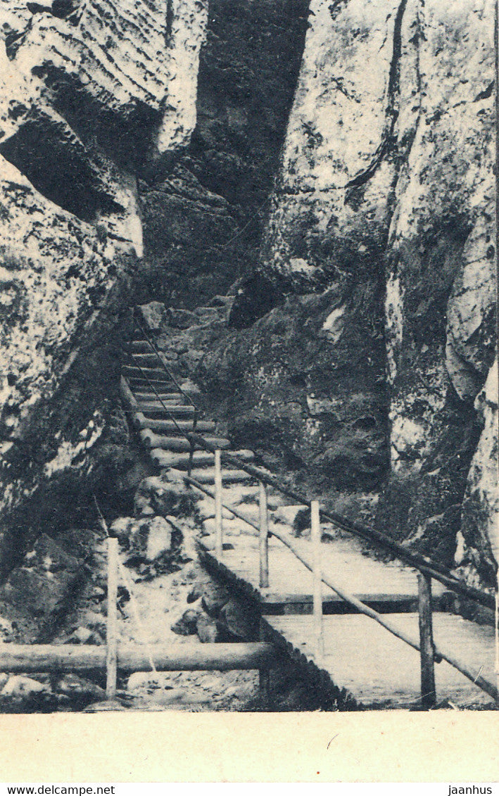 Schwedenlocher - Sachs. Schweiz - old postcard - Germany - unused - JH Postcards