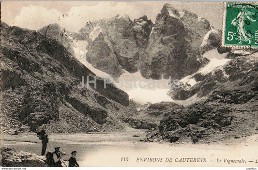 Environs de Cauterets - Le Vignemale - 115 - old postcard - 1912 - France - used - JH Postcards