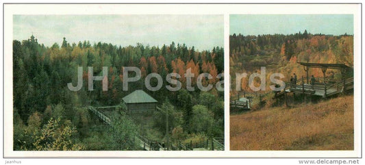 watermill - Arkhangelsk museum of local lore - wooden architecture - 1986 - Russia USSR - unused - JH Postcards