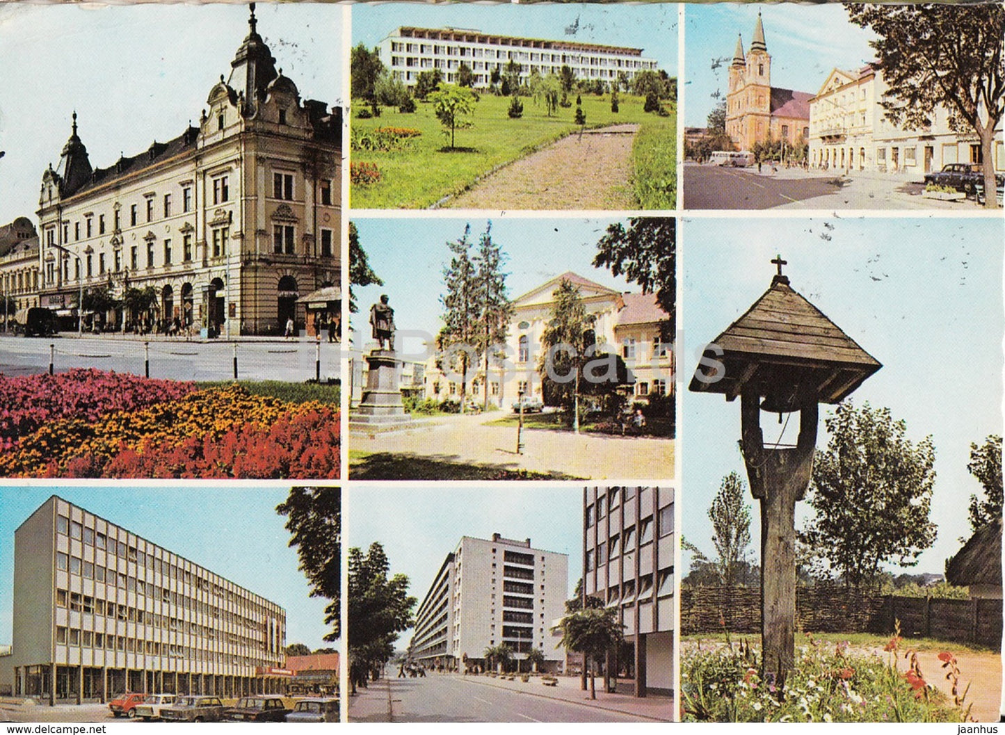 Zalaegerszeg - architecture - street - multiview - 1977 - Hungary - used - JH Postcards