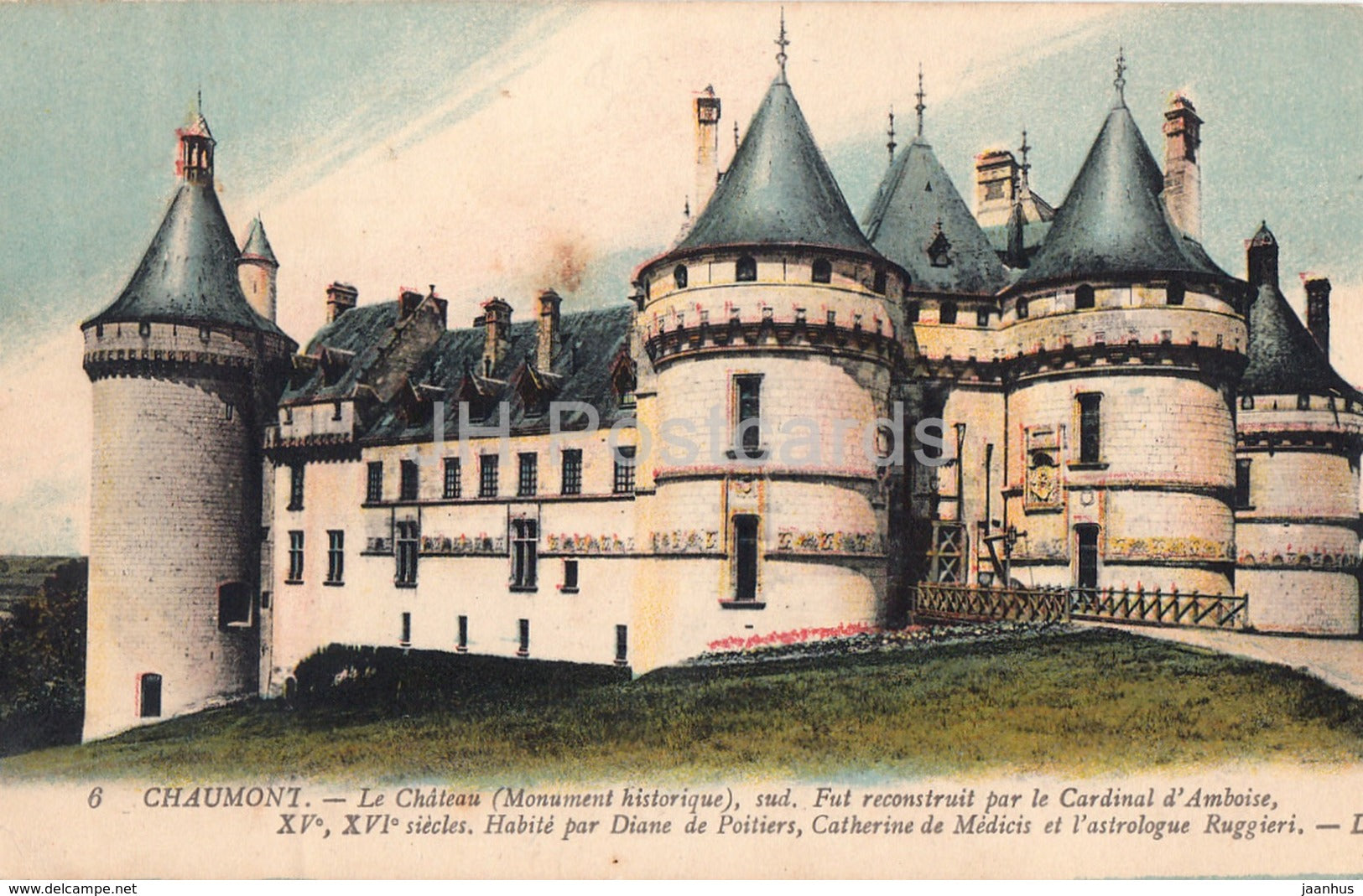 Chaumont - Le Chateau - sud - monument historique - 6 - castle - old postcard - France - unused