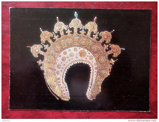 Moscow Kremlin Armoury Museum - Diadem from Icon - XVII century - gold - silver - russian art - unused - JH Postcards