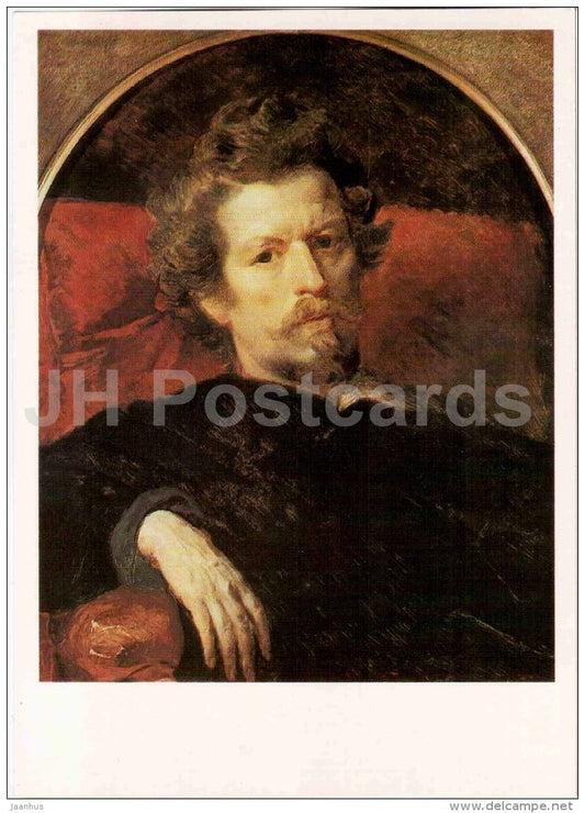 painting by K. Bryullov - Self-Portrait of Karl Bryullov , 1848 - Russian art - 1985 - Russia USSR - unused - JH Postcards