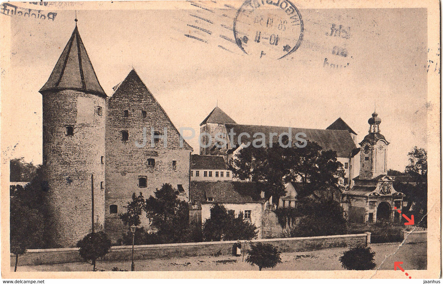 Ingolstadt - Altes Schloss - castle - 16 - old postcard - 1934 - Germany - used - JH Postcards