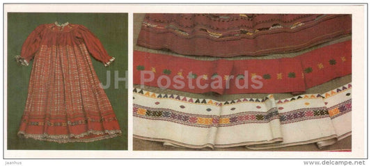 women´s shirt - skirt - handicraft - Yaroslavl motives - 1983 - Russia USSR - unused - JH Postcards